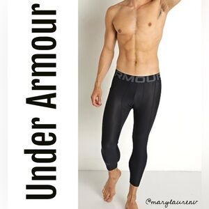 EUC Under Armour Men's HeatGear Black Compression Leggings, SMALL